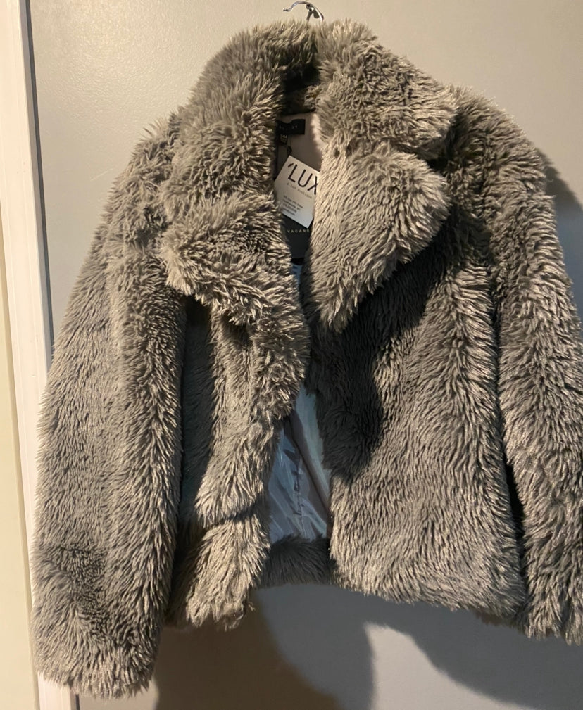 Gray Fur Jacket
