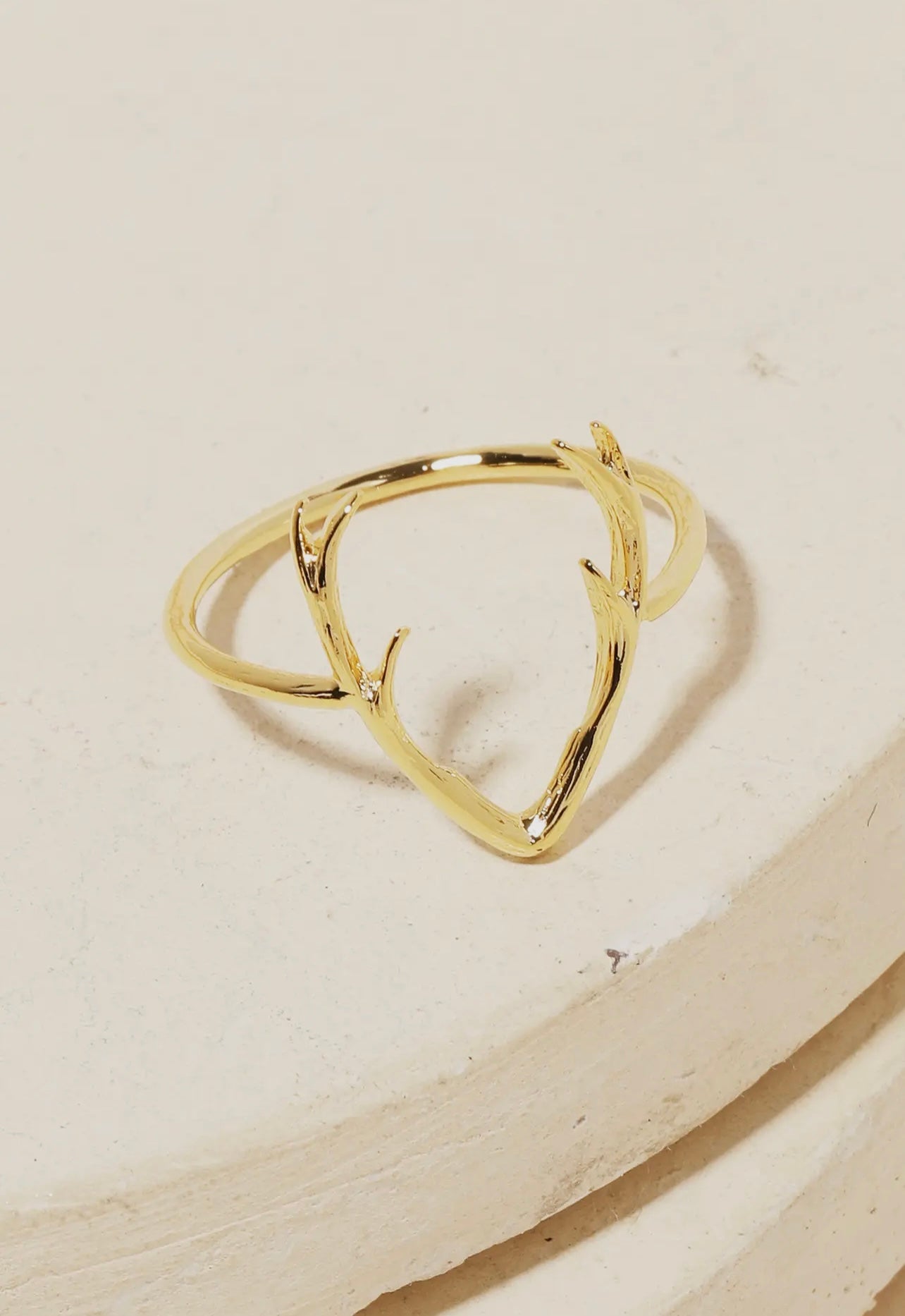 Gold Antler Ring