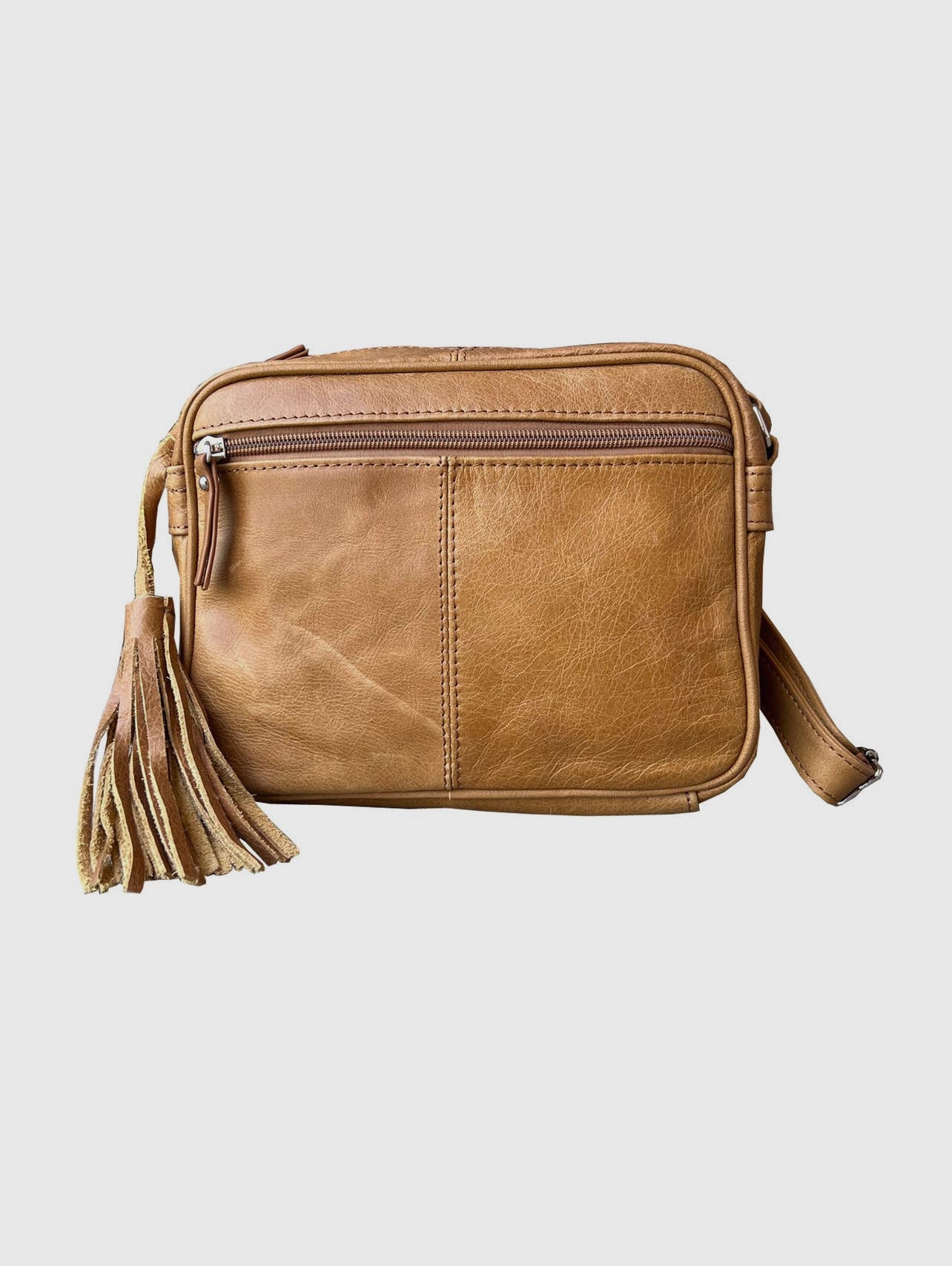 Leather Crossbody w/ Tassel