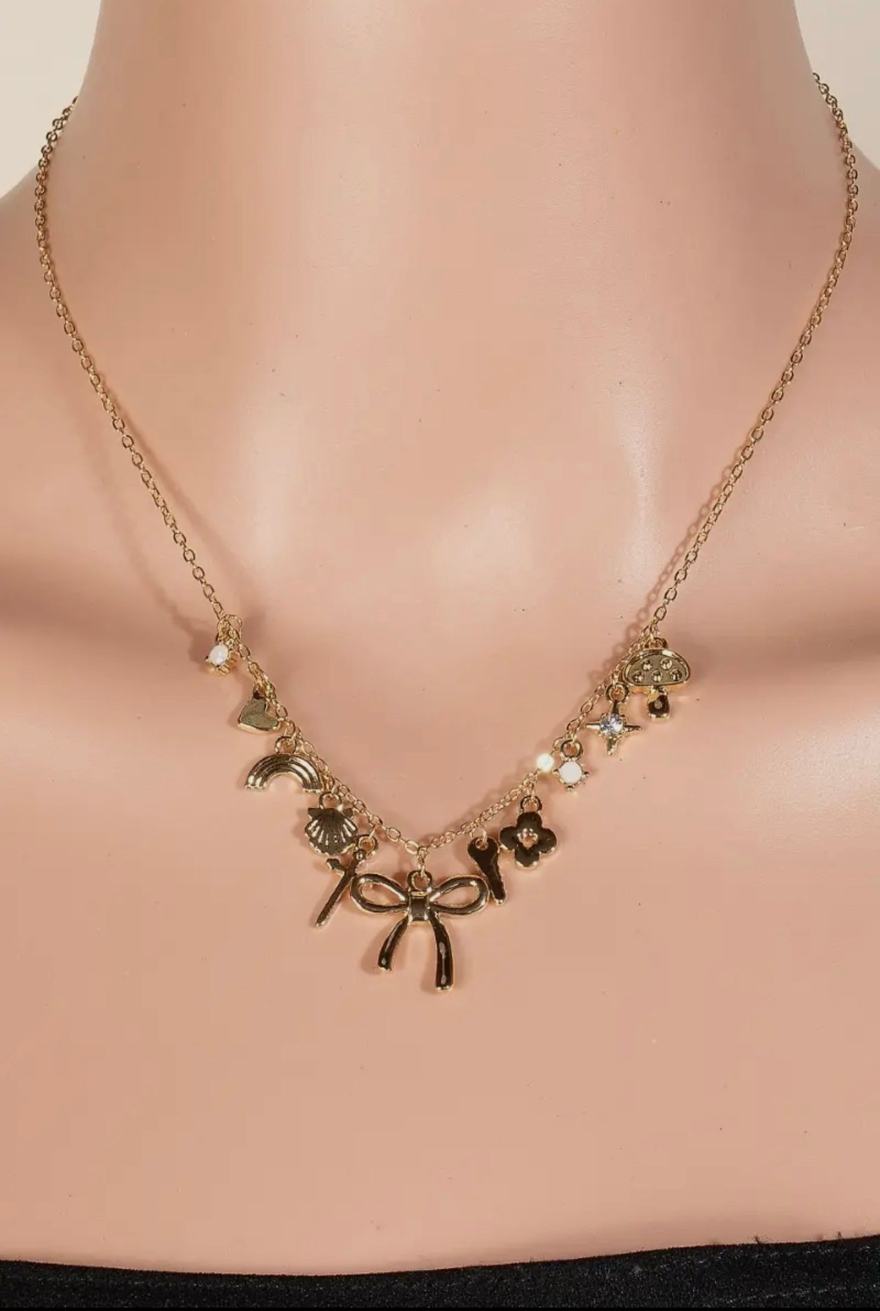 Big Bow Charm Necklace