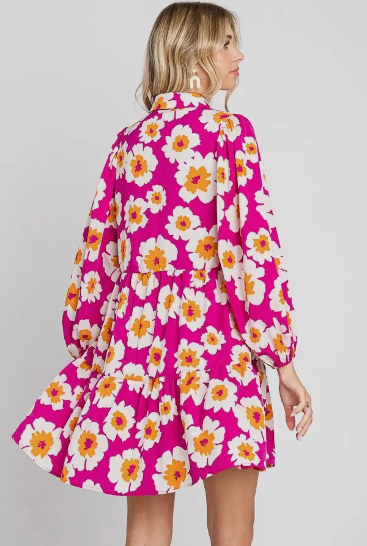 Plus Floral Tiered Dress