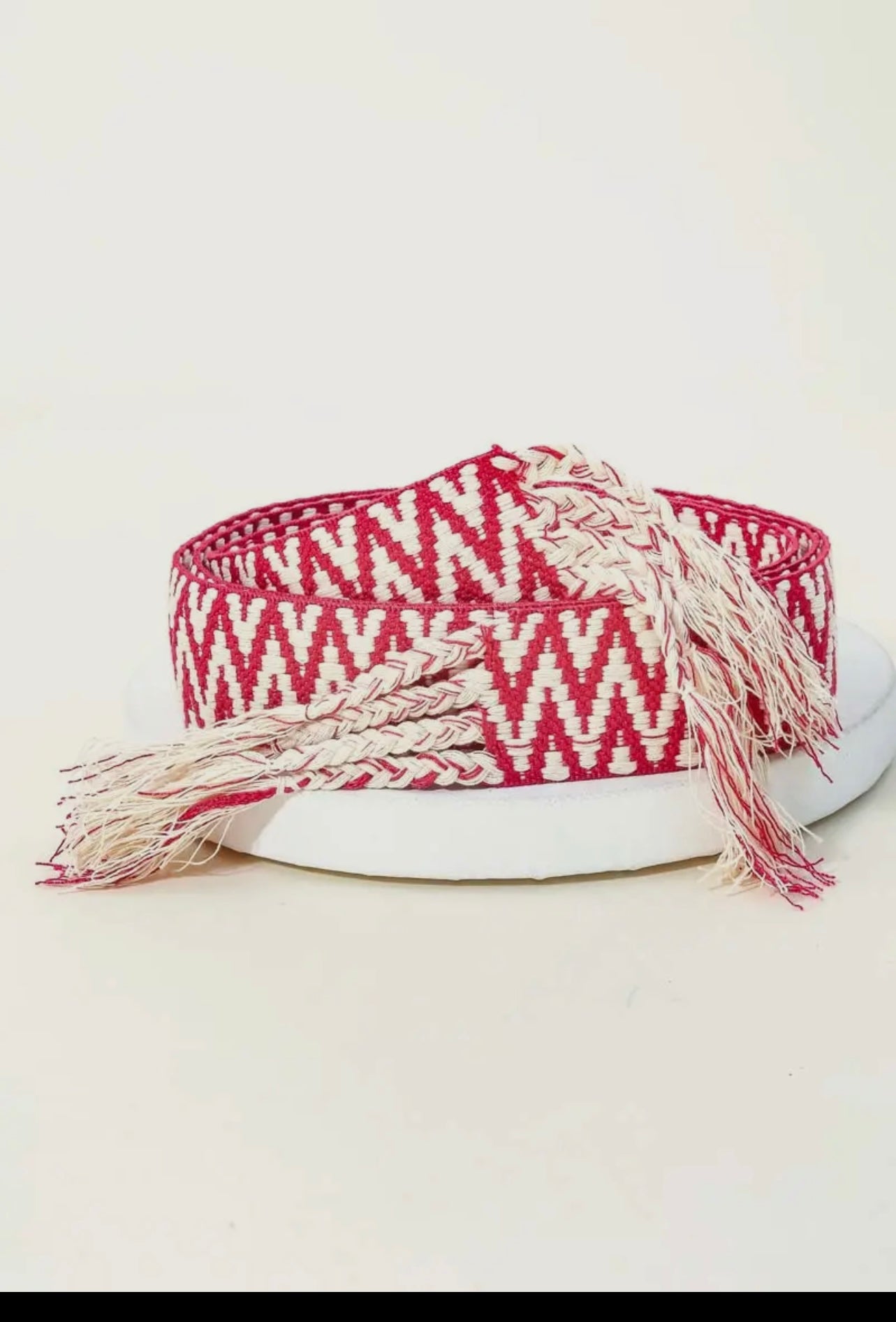 Zig Zag Braided Belt