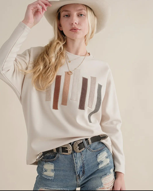 Textured Block Sweatshirt