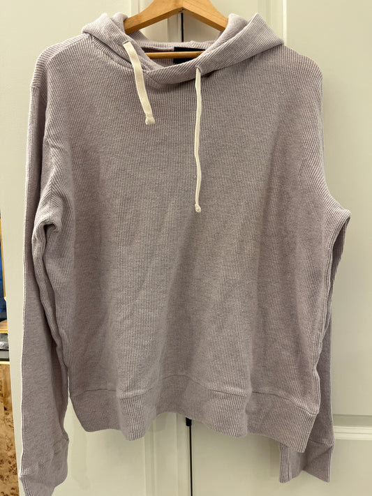 Monrow Waffle Knit Hooded Sweater