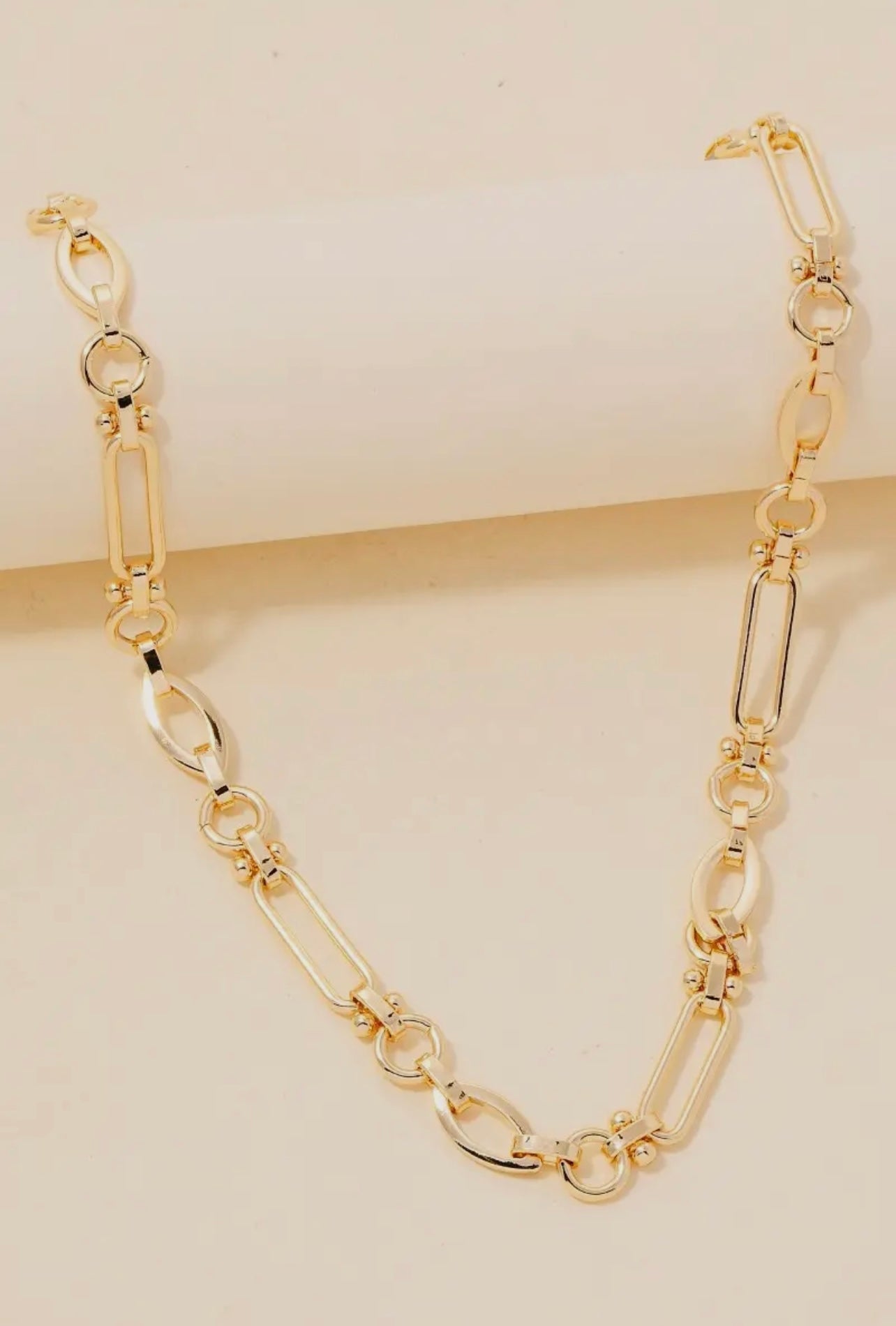 Mixed Oval Chain Necklace