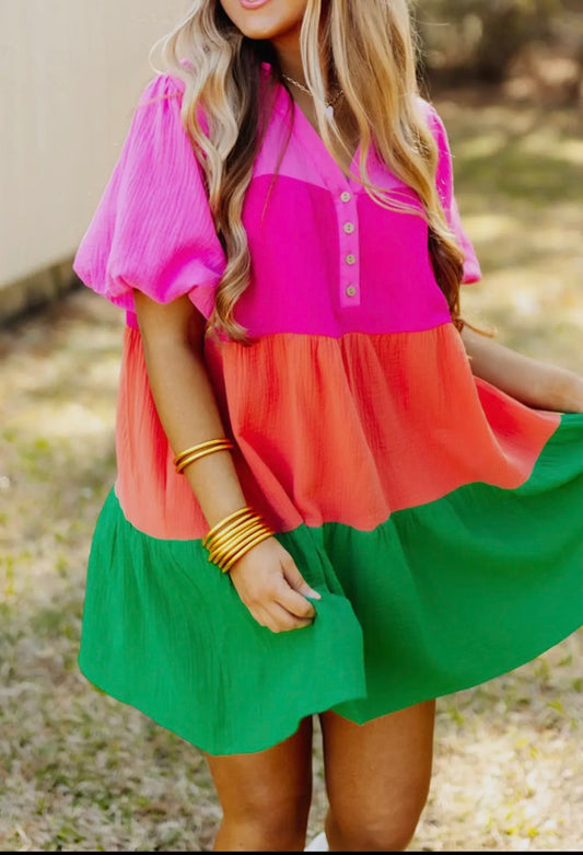 Multicolored Spring Dress