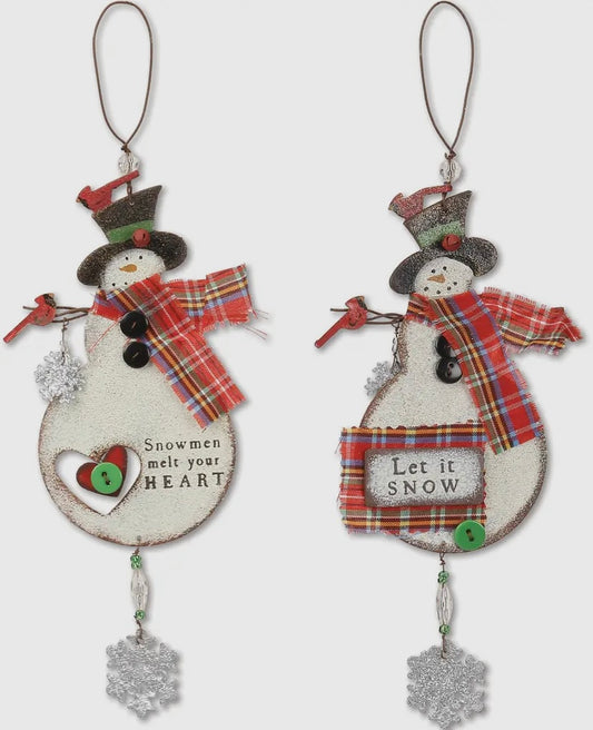 Northwoods Snowman Ornament