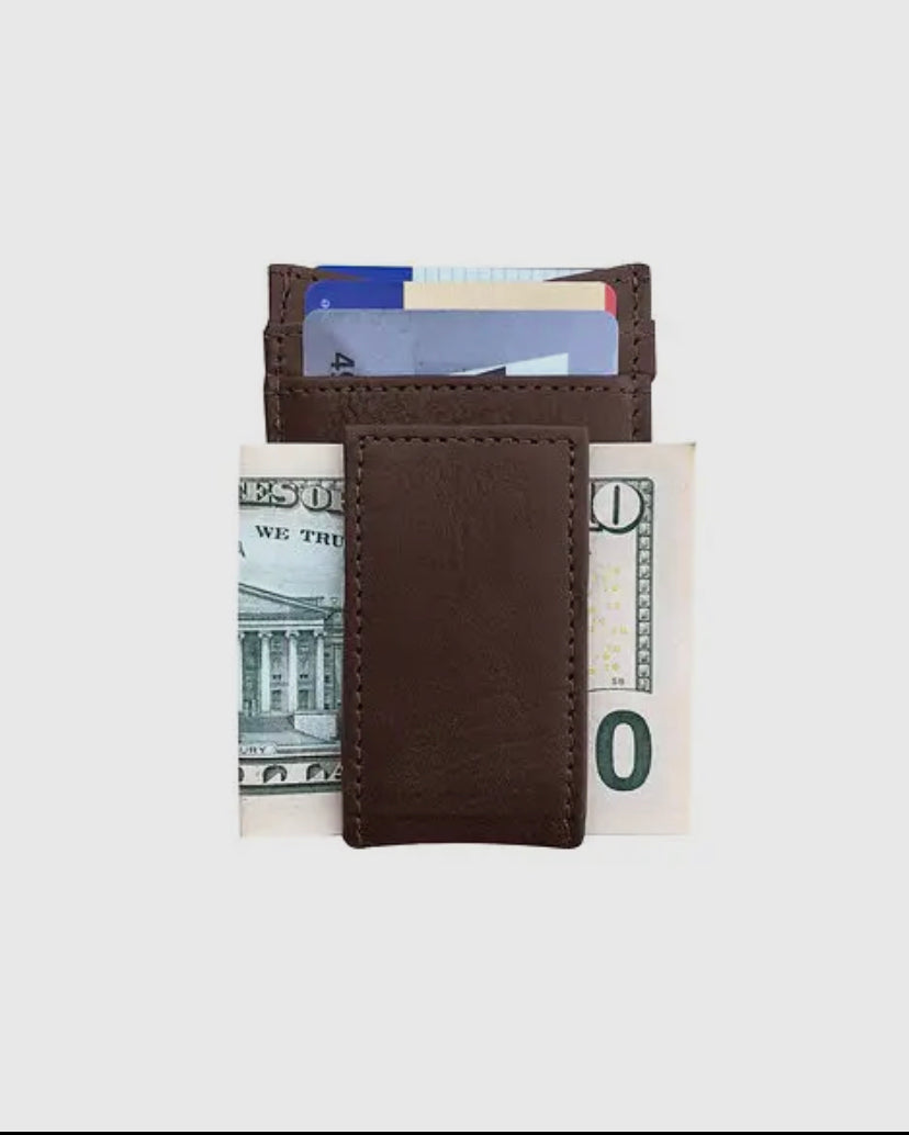 Leather Magnetic Money Clip