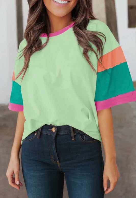 Short Sleeve Green Top