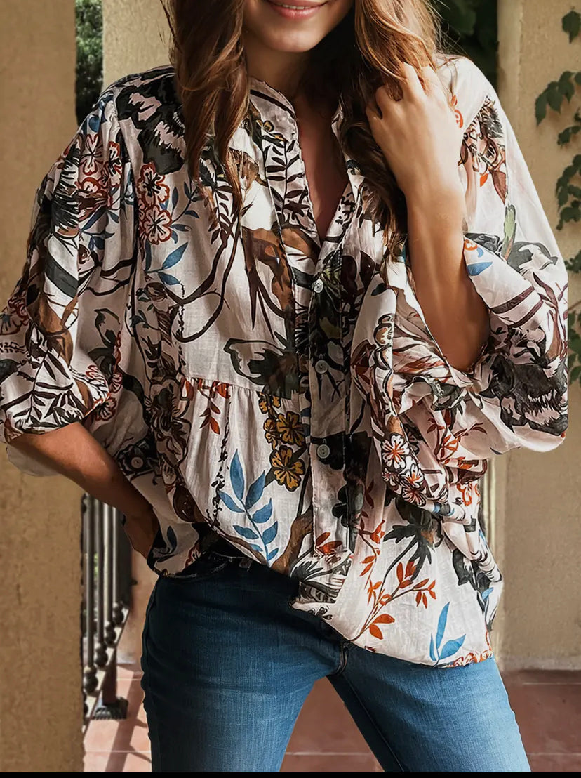 Boho V Neck Blouse