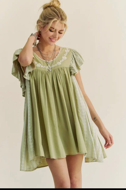 Smocked Ruffled Short Sleeve Top