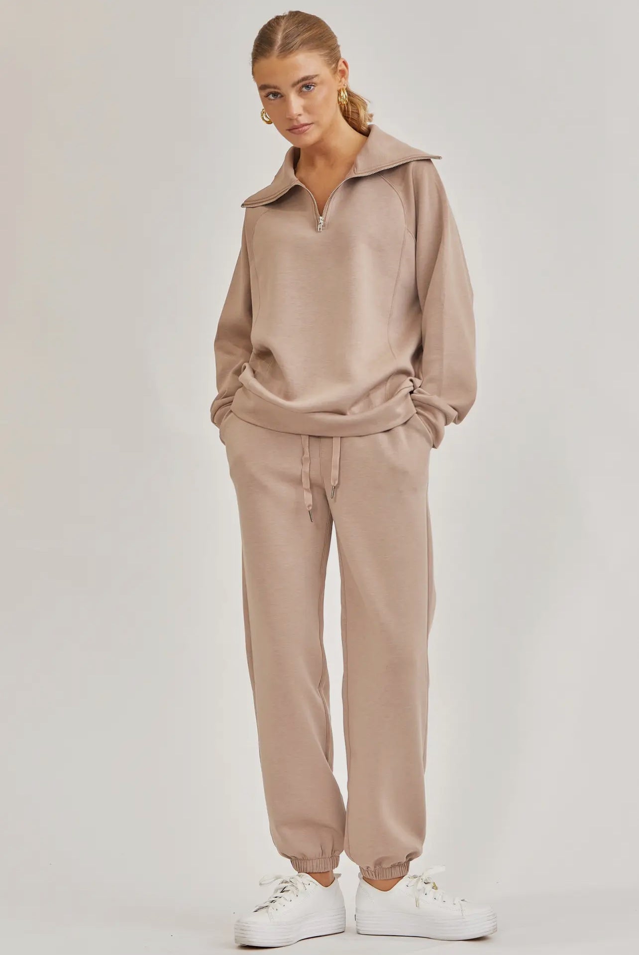 Quarter Zip Modal Jogger Set