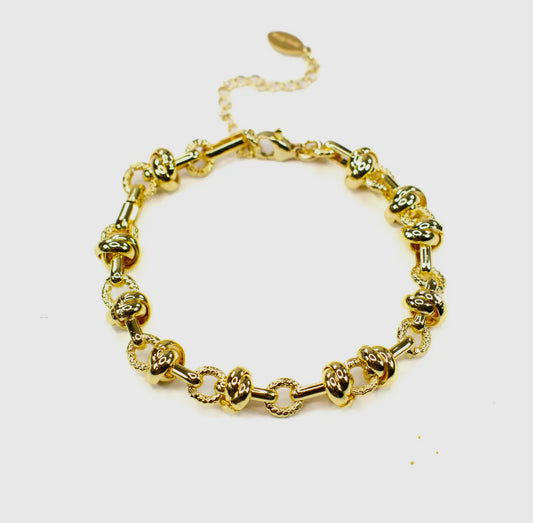 Texture O Ring 18K Bracelet