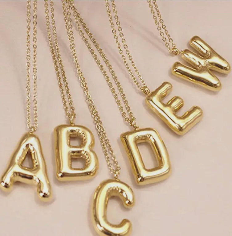 Bubble Initial Necklace