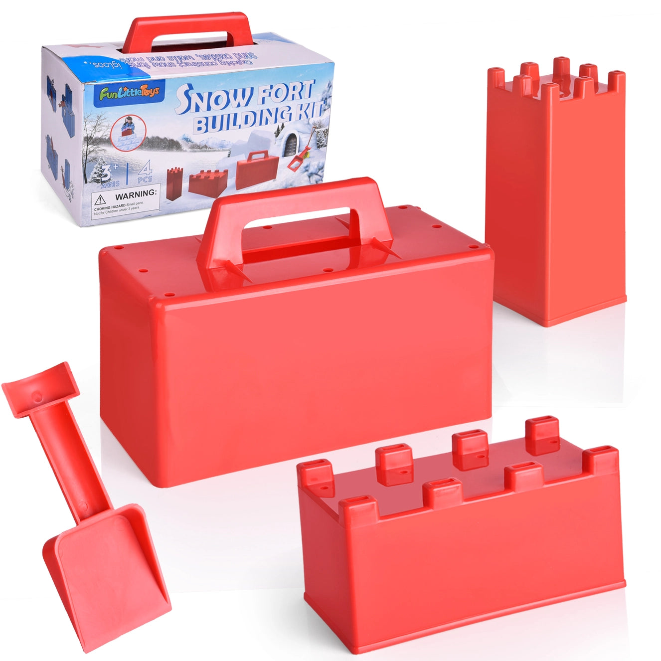 4pc Sand/Snow Fort Buliding Blocks