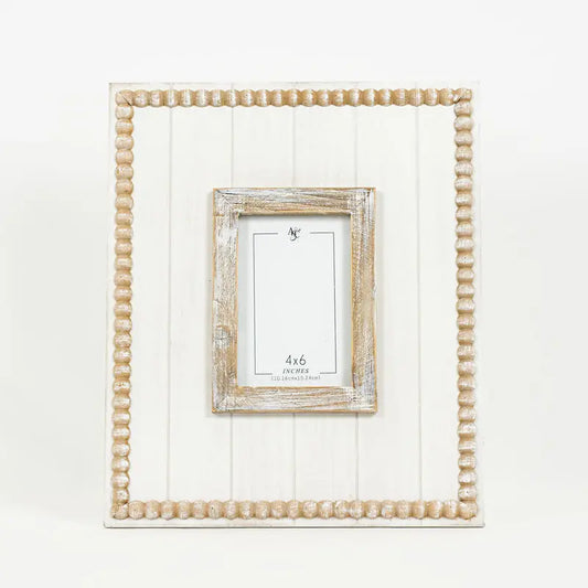 wood beaded pic frame