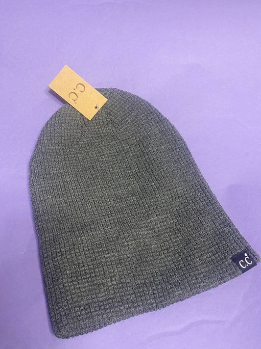 Charcoal Unisex Waffle Knit Beanie