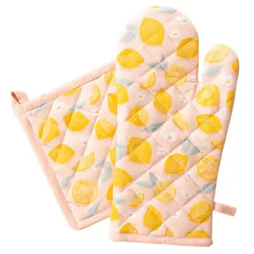 Lemons Oven Mitt + Pot Holder Set