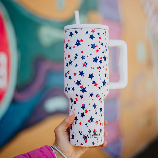 Red, White, Blue Star Tumbler