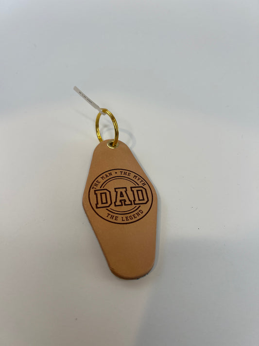 Dad Leather Keychain